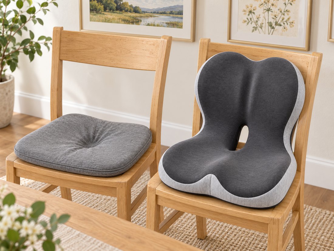 A flat seat pad next to the CELINVA cushion