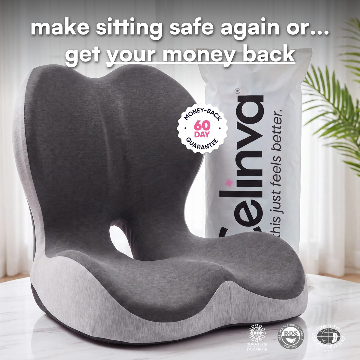 Eliminate Tailbone Pain And Sit Comfortably For Hours With CELINVA