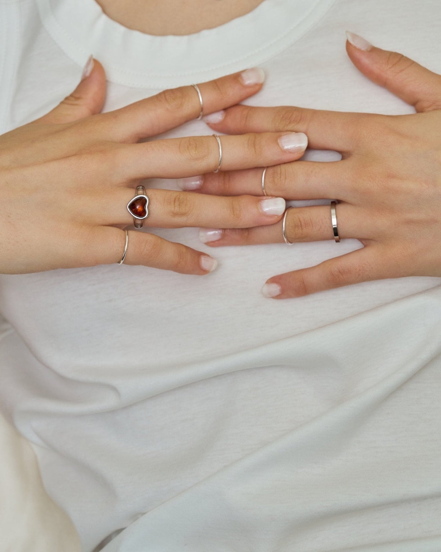 Carnelian Heart Ring in Silver – Passionate Charm