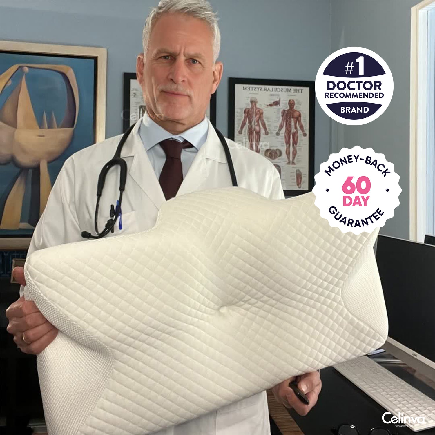 Celinva™ Ergonomic Sleep Pillow