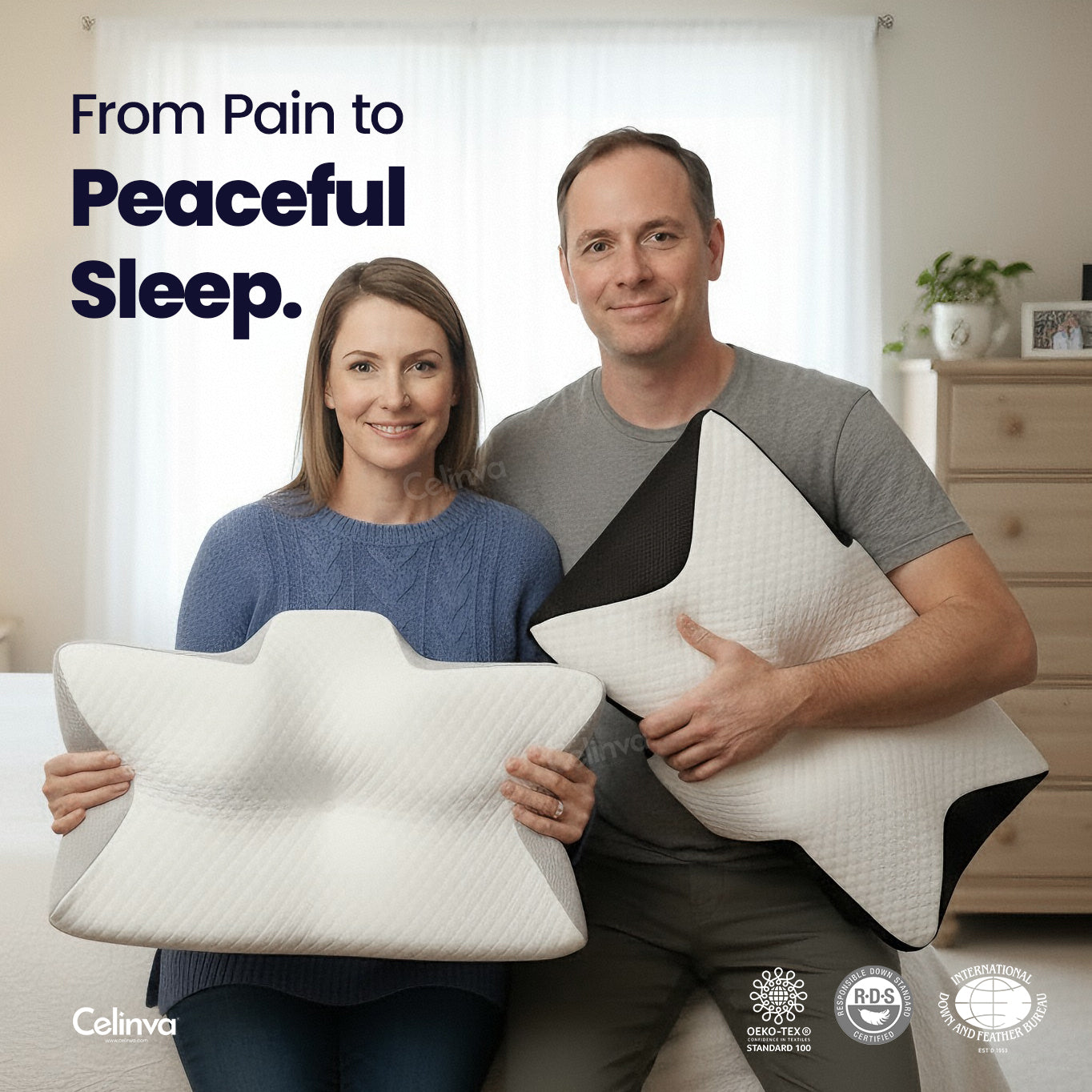 Celinva™ Ergonomic Sleep Pillow