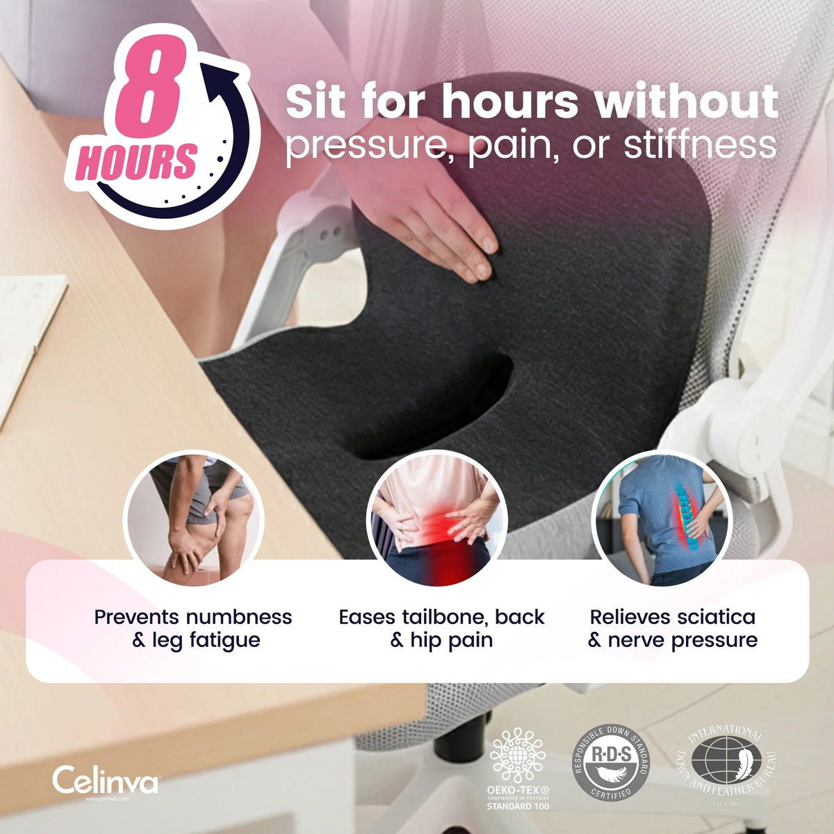 Comfortable sitting for long hours