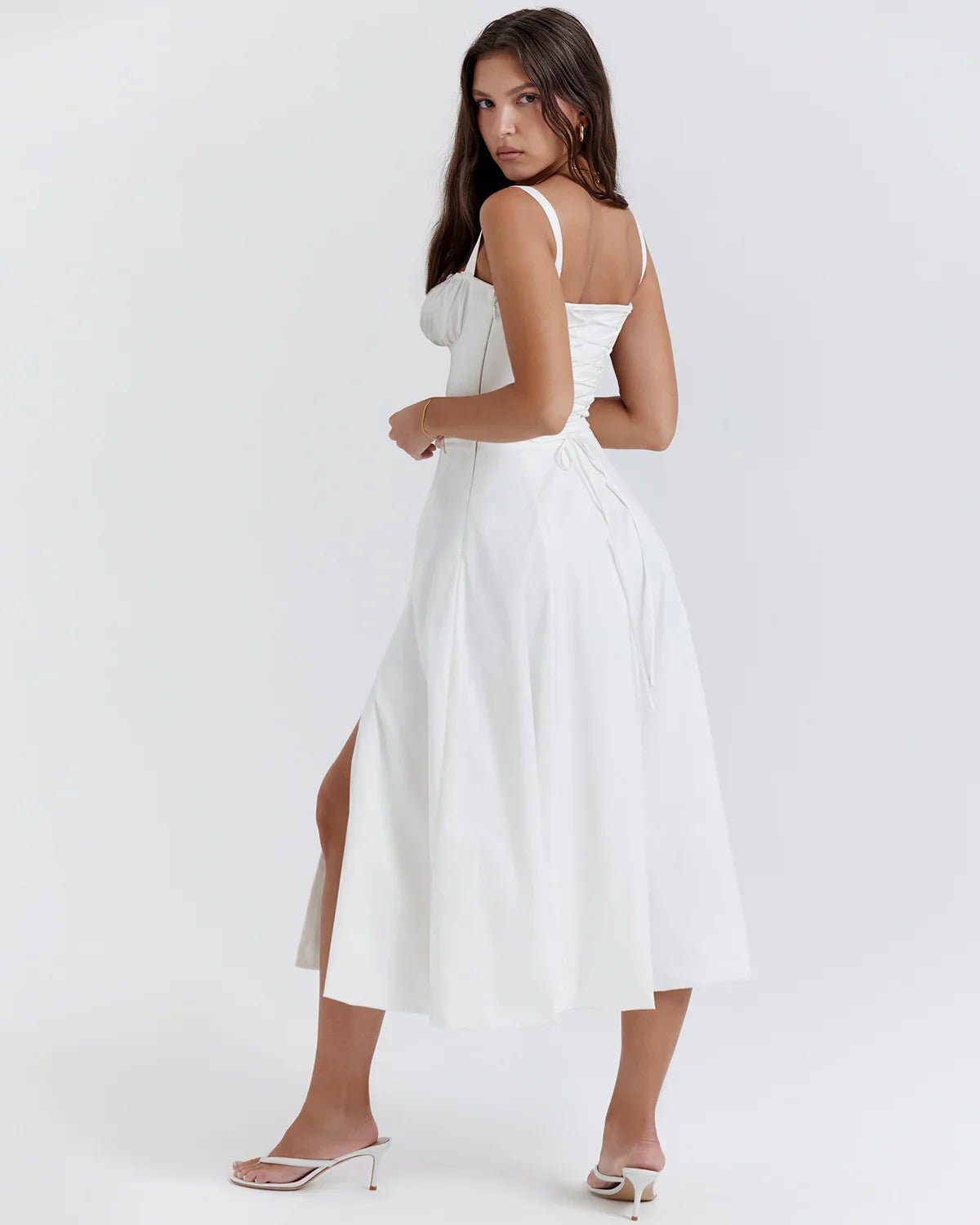 Corset Waist Midi Dress