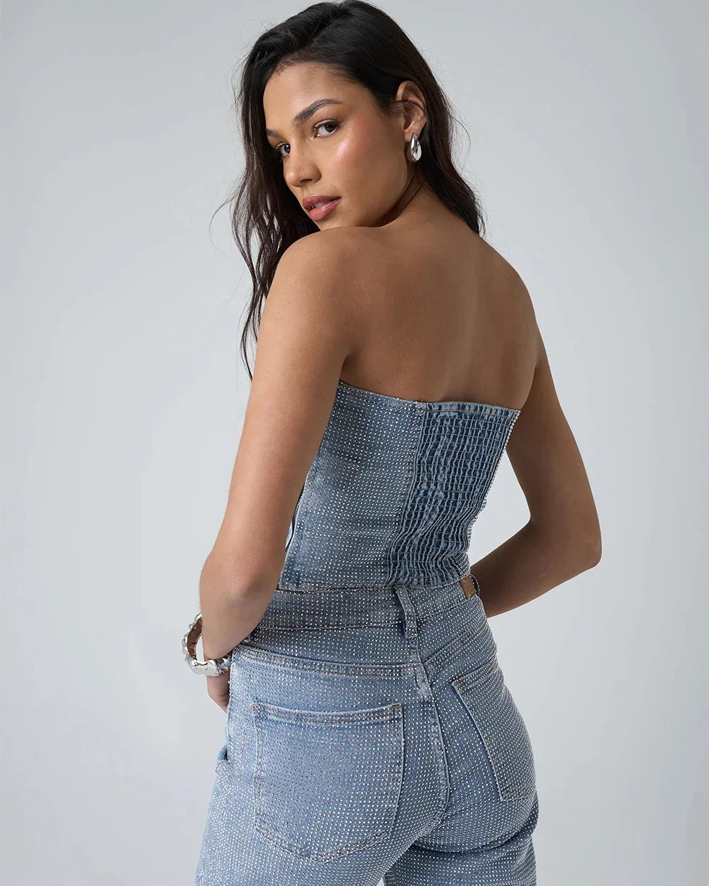 Sparkling Glow Corset & Jeans Set