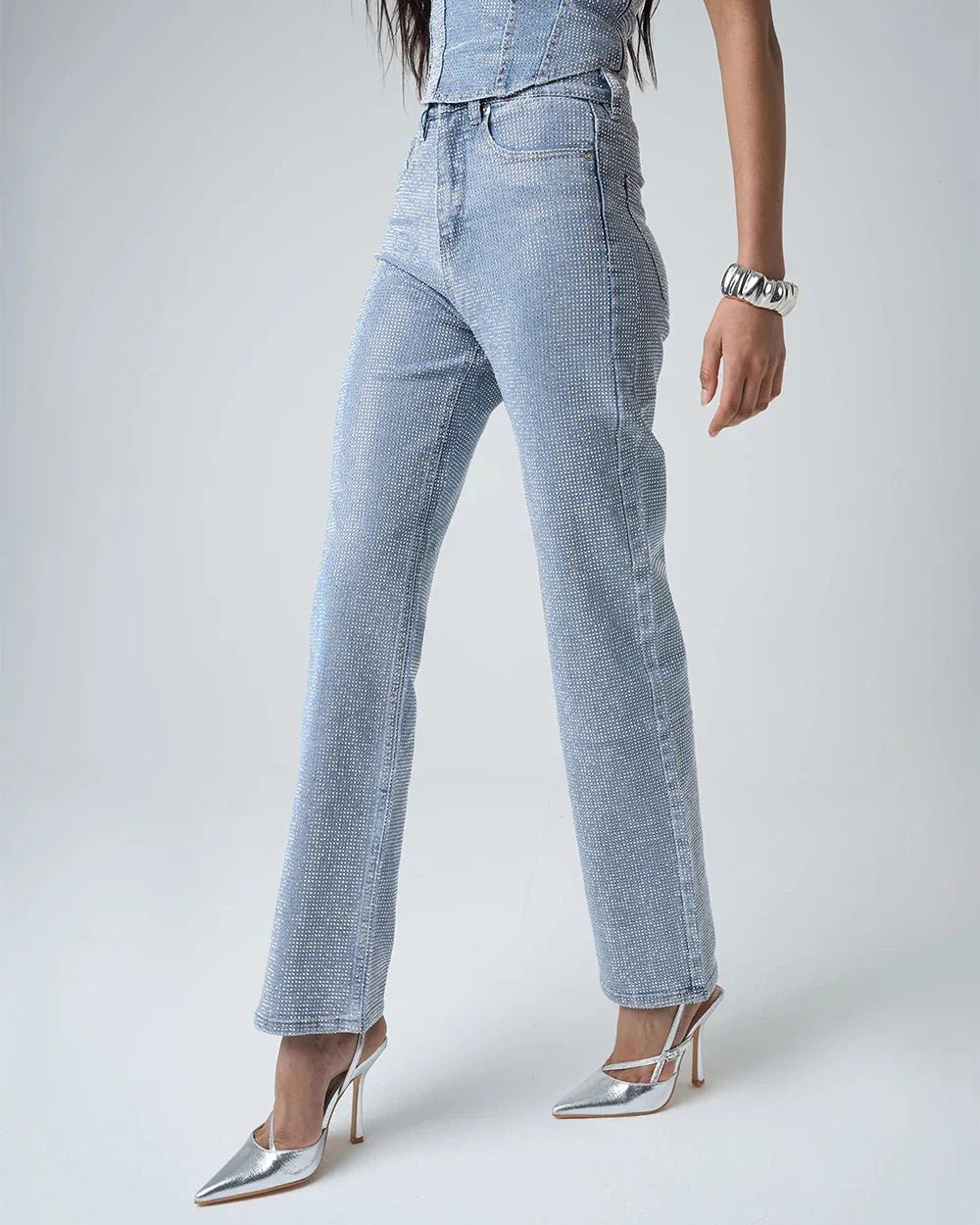 Sparkling Glow Corset & Jeans Set