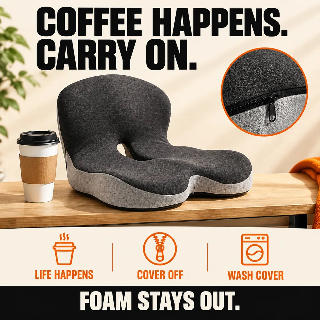 Generated care infographic showing CELINVA, fabric and zipper detail, and cover-only washing steps.