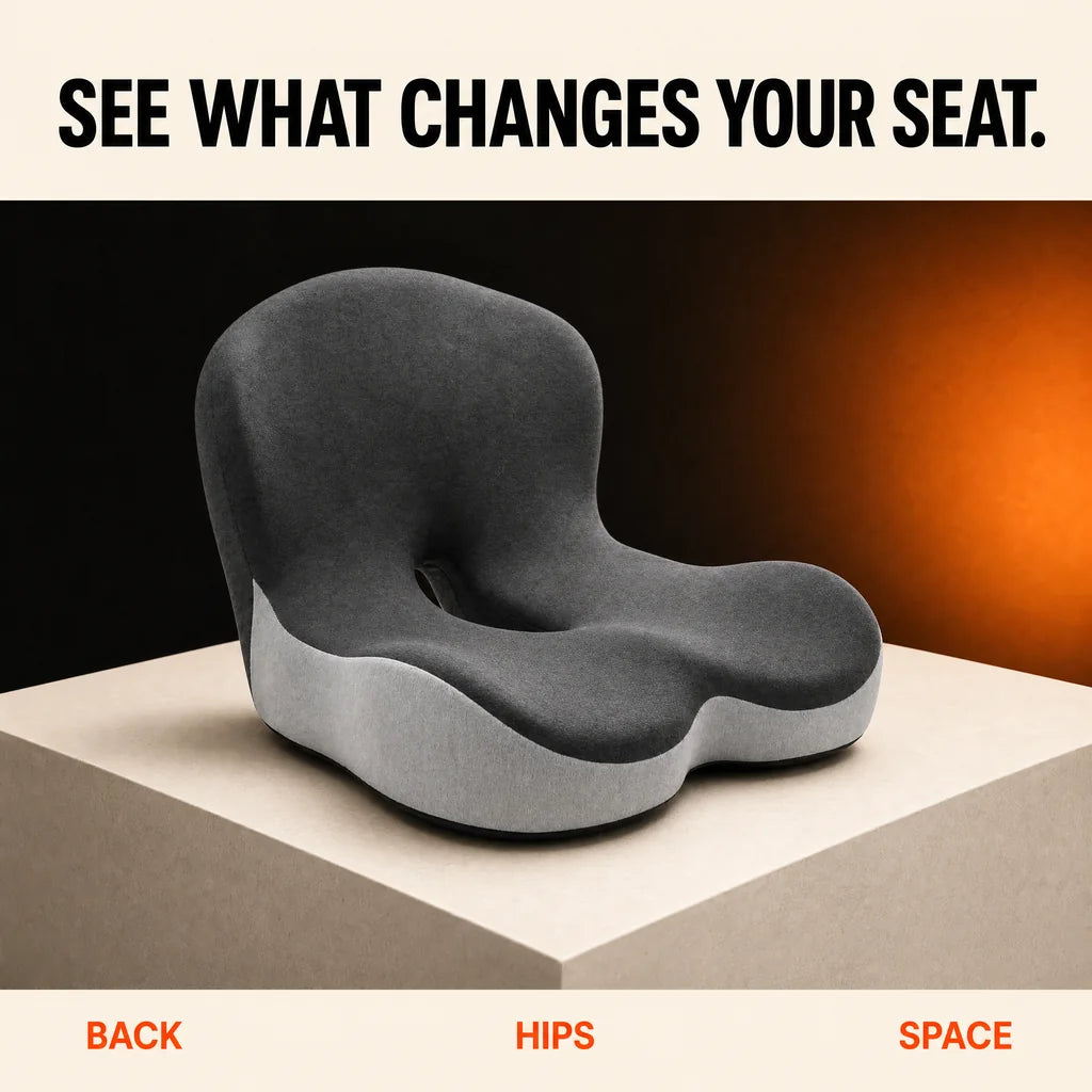 Faithful full CELINVA product photograph highlighting visible back support, shaped seat and rear opening.